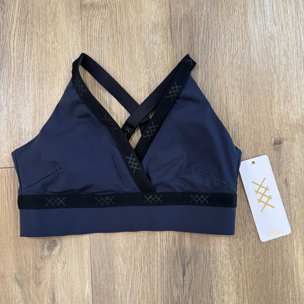 Rhone Banded Hi-Form Bra Navy Blue Size Small SculptPower Anti-Odor NWT